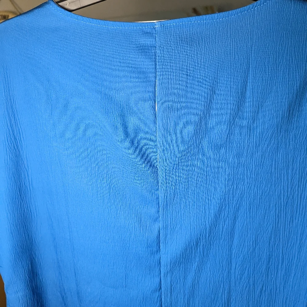 Linen shift dress with floral print - Picture 6 of 7